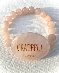 rosé Quartz stone bead band